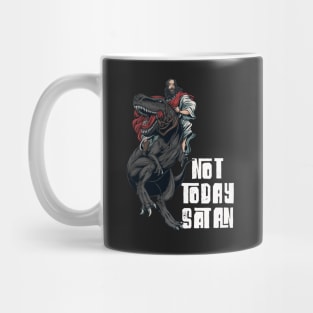 Not Today Satan - Jesus Dinosaur Mug